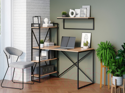 Письменный стол Loftyhome Мальборк Практик-Л / 1627823 (дуб сонома)