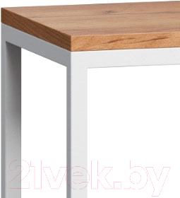 Письменный стол Loftyhome Мальборк Практик-П / 1627826 (дуб золотой с белым основанием)