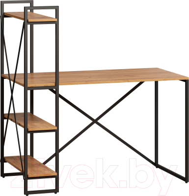 Письменный стол Loftyhome Мальборк Практик-Л / 1627827 (дуб золотой) - фото