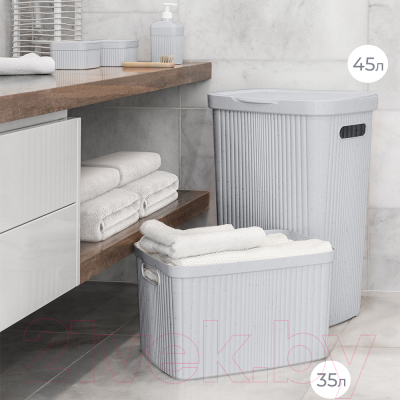 Корзина для белья Econova Velvet / 433246238