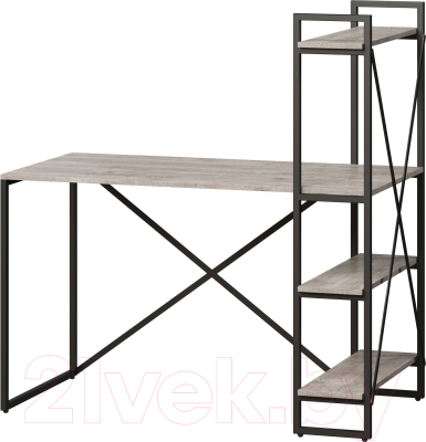 Письменный стол Loftyhome Мальборк Практик-П / 1627829 (смоук) - фото