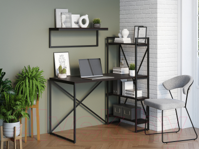 Письменный стол Loftyhome Мальборк Практик-П / 1627833 (венге)