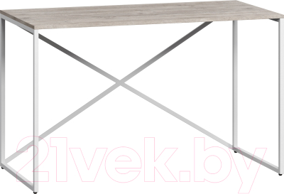 Письменный стол Loftyhome Мальборк Кросс Мини / 1627840 (смоук с белым основанием) - фото