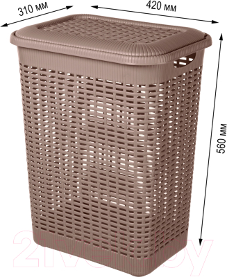 Корзина для белья Econova 431293414 (коричневый)