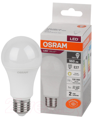 Лампа Osram LED Value А100 12Вт Е27 3000К / 4058075578975