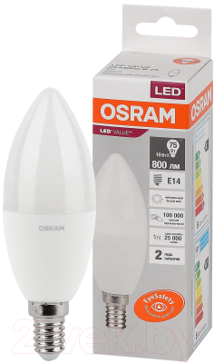 Лампа Osram LED Value В75 10Вт Е14 4000К / 4058075579187