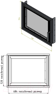 Дверца каминная Мета-бел ДК-02
