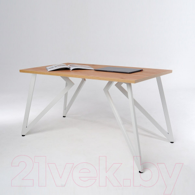 Обеденный стол Millwood Женева Л18 120x70 (дуб золотой Craft/металл белый)