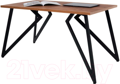 Обеденный стол Millwood Женева Л18 120x70 (дуб табачный Craft/металл черный) - фото