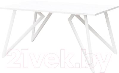 Обеденный стол Millwood Женева Л18 130x80 (дуб белый Craft/металл белый)