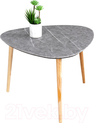 Журнальный столик Мебельград Трио (мрамор серый FA9006) - фото