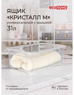 Контейнер для хранения Econova Кристалл / 431265901