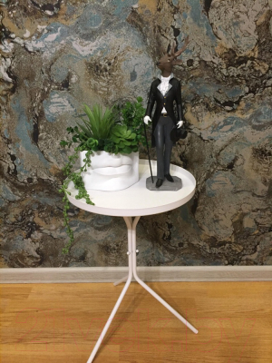 Журнальный столик Sheffilton SHT-CT11 (белый муар)