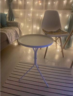 Журнальный столик Sheffilton SHT-CT11 (белый муар)