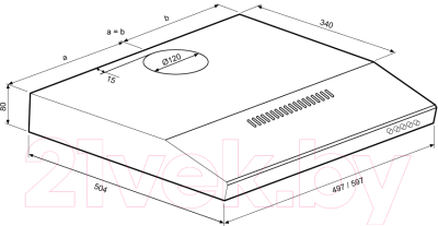 Вытяжка плоская Krona Jessica Slim 600 PB / 00022841