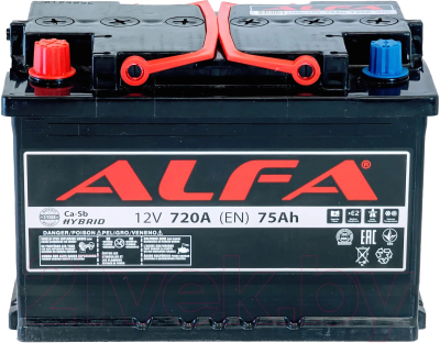 Автомобильный аккумулятор ALFA battery Hybrid L 720A