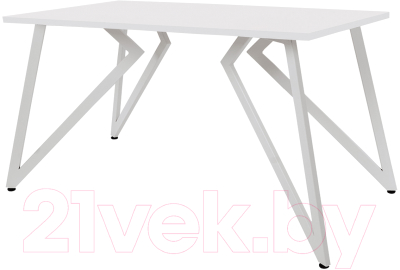 Обеденный стол Millwood Женева Л18 160x80 (белый/металл белый)