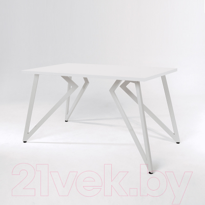 Обеденный стол Millwood Женева Л18 160x80 (белый/металл белый)