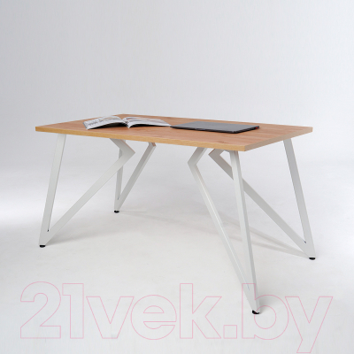 Обеденный стол Millwood Женева Л18 160x80 (дуб золотой Craft/металл белый)