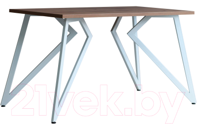 Обеденный стол Millwood Женева Л18 160x80 (дуб табачный Craft/металл белый)