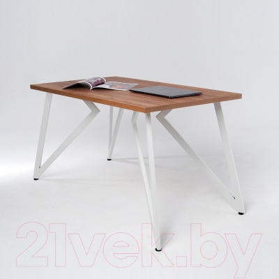 Обеденный стол Millwood Женева Л18 160x80 (дуб табачный Craft/металл белый)