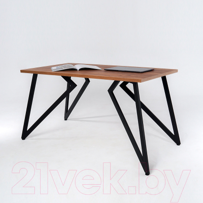 Обеденный стол Millwood Женева Л18 160x80 (дуб табачный Craft/металл черный)