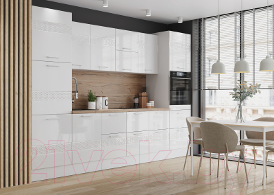 Шкаф навесной для кухни Горизонт Мебель Люкс 40 с витриной