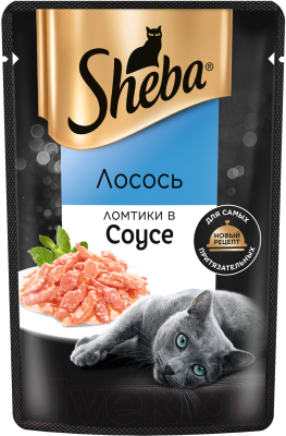 Влажный корм для кошек Sheba Ломтики в соусе. Лосось - фото