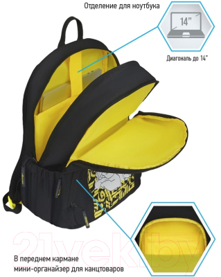 Школьный рюкзак Berlingo Angel Black / RU08017