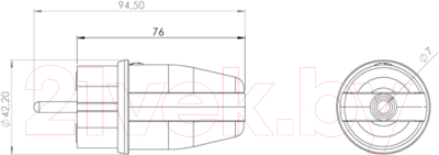 Вилка штепсельная Rexant 111-015