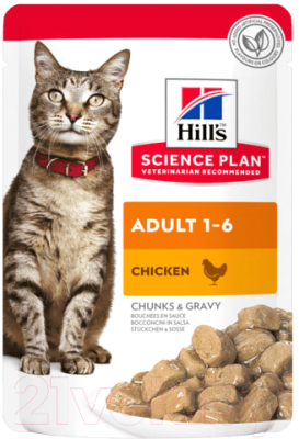 Влажный корм для кошек Hill's Science Plan Adult with Chicken - фото