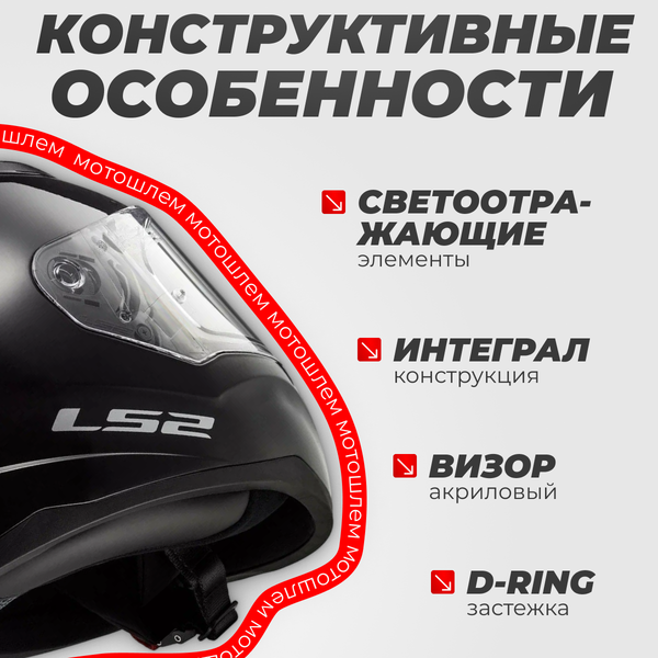 Мотошлем LS2 FF353 Rapid Solid