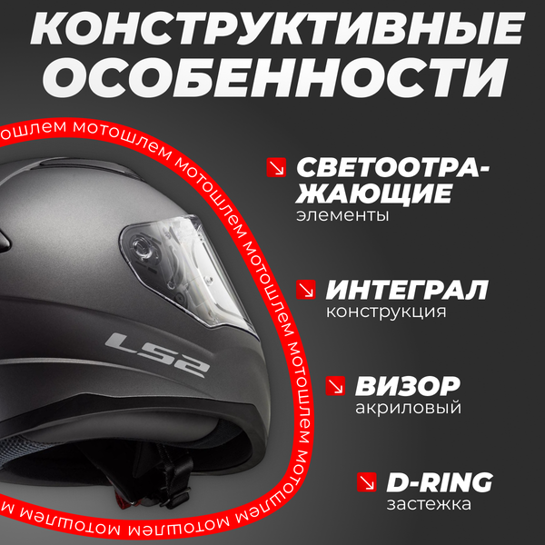 Мотошлем LS2 FF353 Rapid Solid