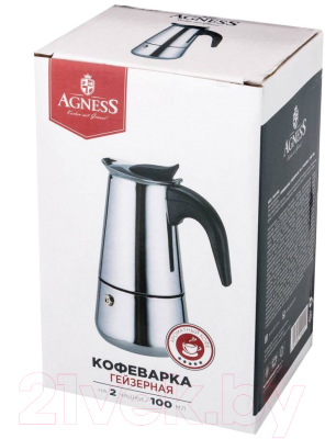 Гейзерная кофеварка Agness 944-001