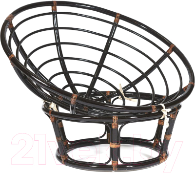 Кресло садовое Tetchair Papasan 23/01 W без подушки (античный черно-коричневый) - фото
