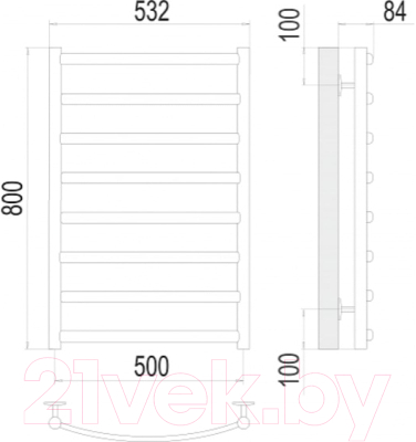 Полотенцесушитель водяной Terminus Атланта+ П8 500x800