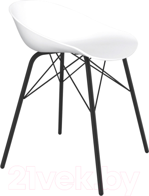 Стул Sheffilton SHT-ST19/S64 (белый/черный муар) - фото