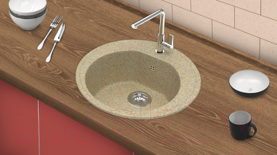 Мойка кухонная Berge BR-5200 (песочный)