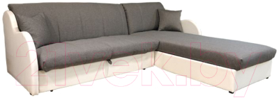 Диван угловой Асмана Магнат-1 1.4 (кватро 2/кожзам белый) - фото