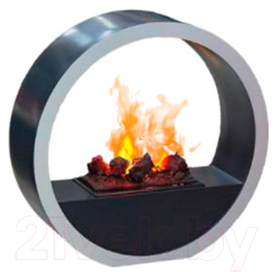 Портал для камина Смолком Island C400 (серый графит/бьянко белый)