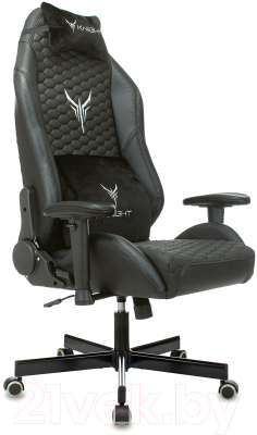 Кресло геймерское Бюрократ Knight Neon (черный экокожа) - фото