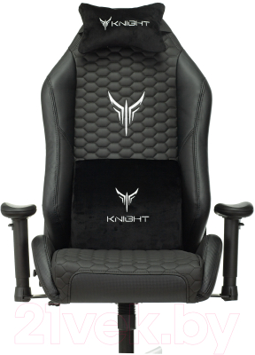 Кресло геймерское Бюрократ Knight Neon (черный экокожа)