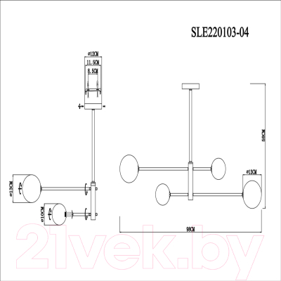 Люстра Evoluce SLE220103-04