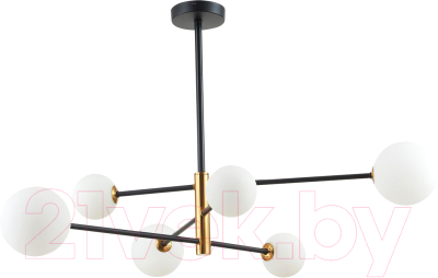 Люстра Evoluce SLE220103-06 (черны/бронза/белый) - фото