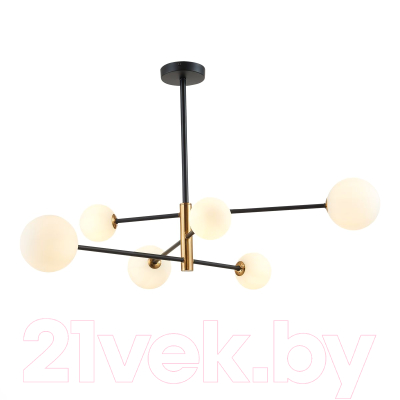 Люстра Evoluce SLE220103-06 (черны/бронза/белый)