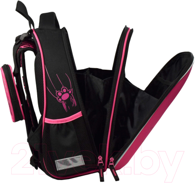 Школьный рюкзак Феникс+ Крэйзи кот / 59299 (малиновый)