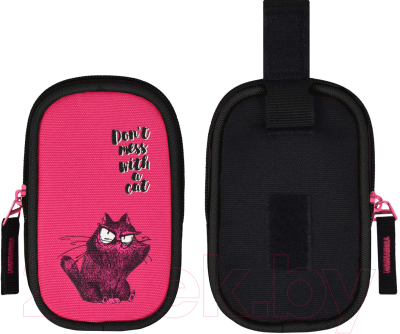 Школьный рюкзак Феникс+ Крэйзи кот / 59299 (малиновый)