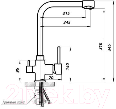 Смеситель Wisent WP4355-3
