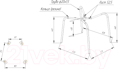 Стул Sheffilton SHT-ST29/S130 HD (белый/черный муар)