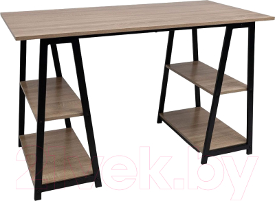 Письменный стол AksHome Topaz (светлый дуб/черный) - фото